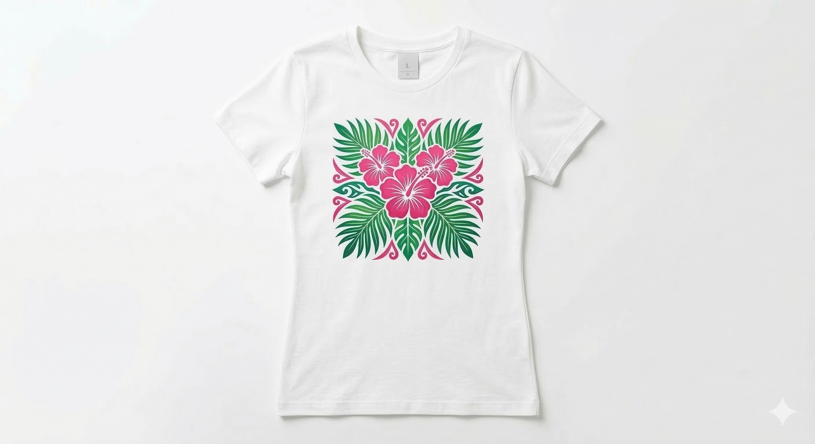 T-shirt Femme Motif Hibiscus